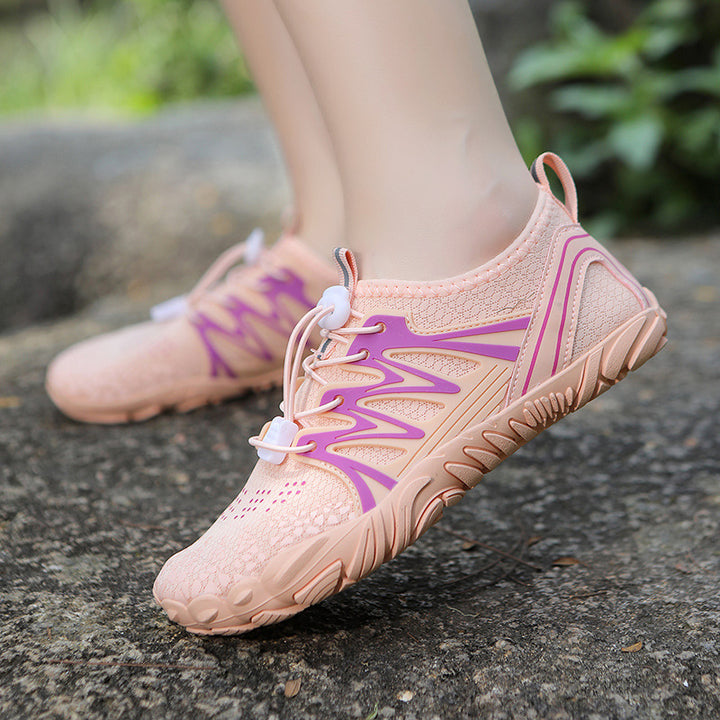 Damen leichte Wasserschuhe mit schnelltrocknendem Strickoberteil, elastischem Zugverschluss und rutschfester Profilsohle Echo Archiv