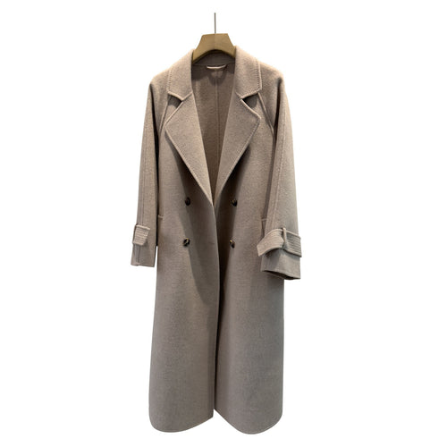 Eleganter Damen-Doppelreiher-Wollmischmantel – Montévia