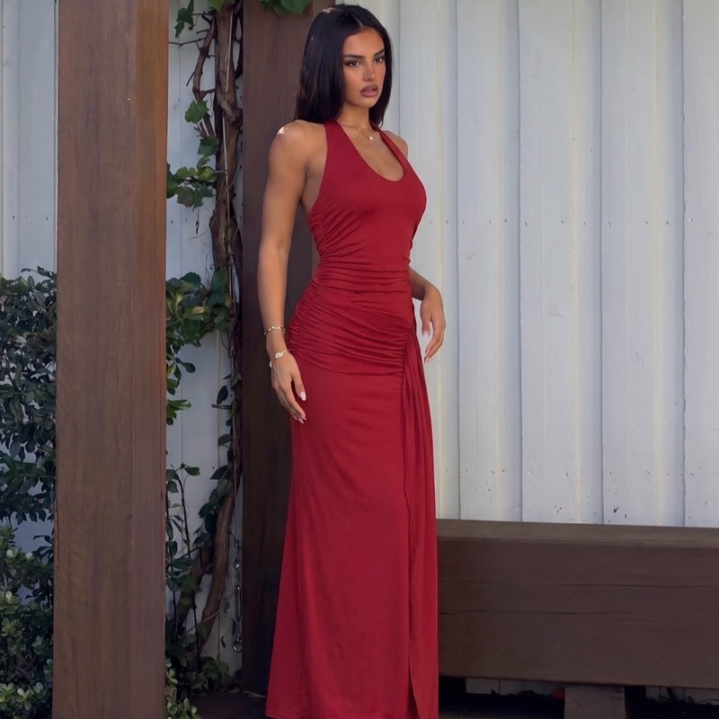 Damen Figurbetontes Maxikleid mit elegantem Raffungselement Echo Archiv