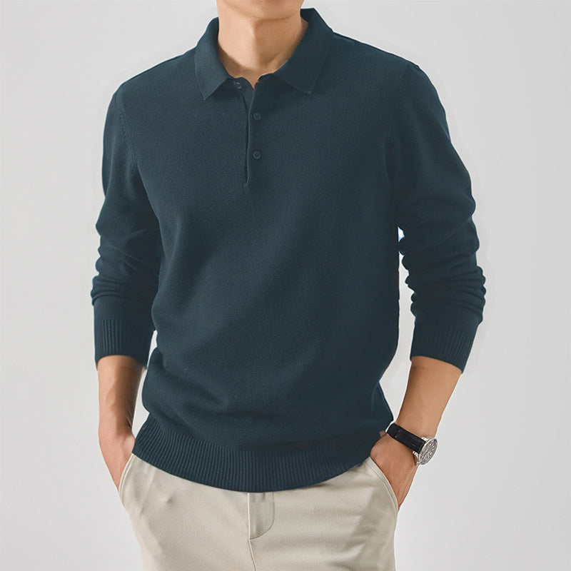 Herren eleganter Polokollektion Pullover aus feiner Baumwolle Echoarchiv