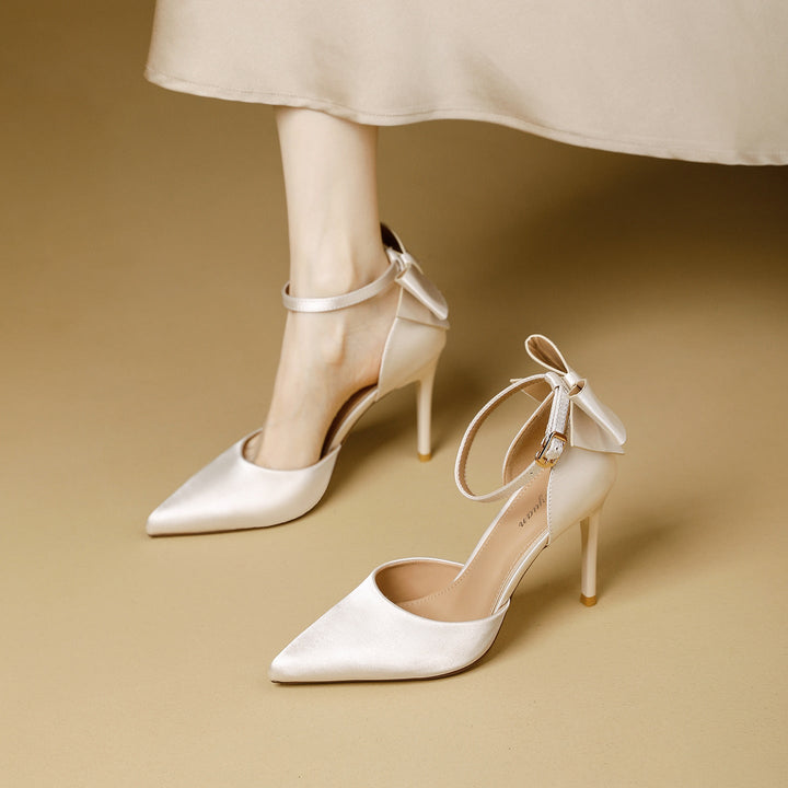Damen schicke High Heels mit dekorativem Schleifenverschluss Echoarchiv