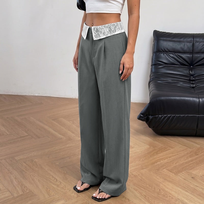 Damen Elegante Hoch-taillierte Hose Echo Archiv