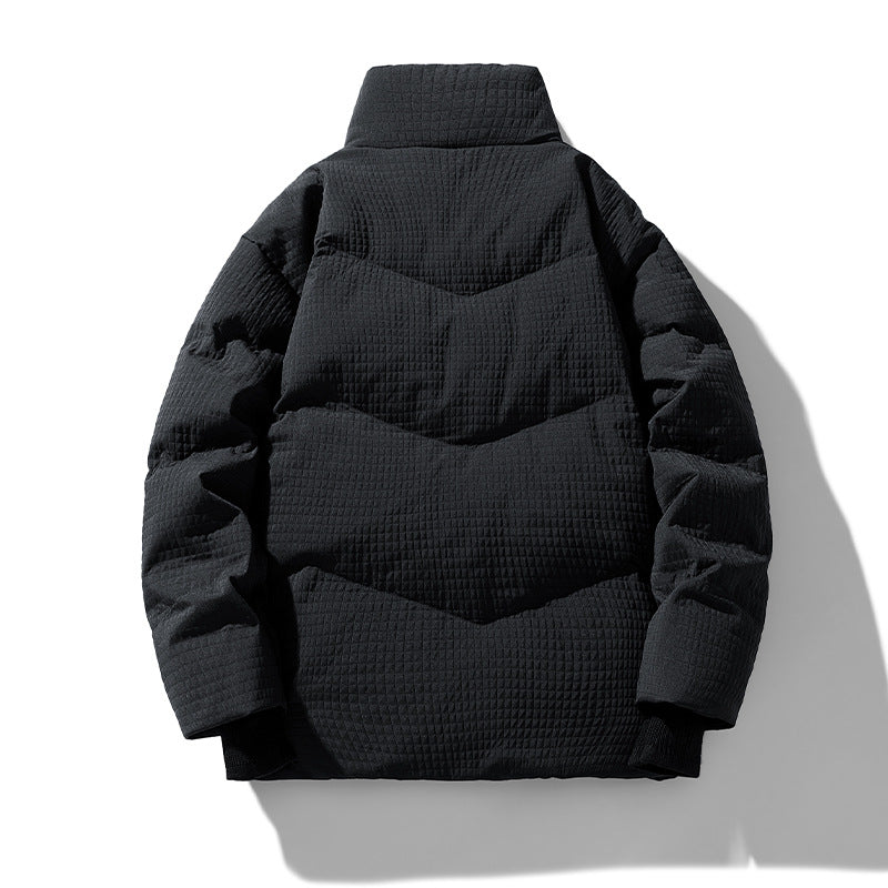 Herren gesteppte wendbare Winterjacke mit Stehkragen und Hahnentrittmuster-Futter Echo Archiv