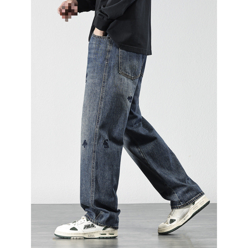 Herren Bequeme und modische Jeans mit Stickereien – Vardeno