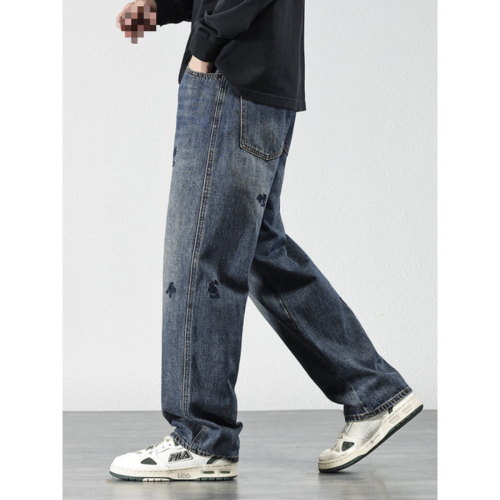 Herren Bequeme und modische Jeans mit Stickereien – Vardeno