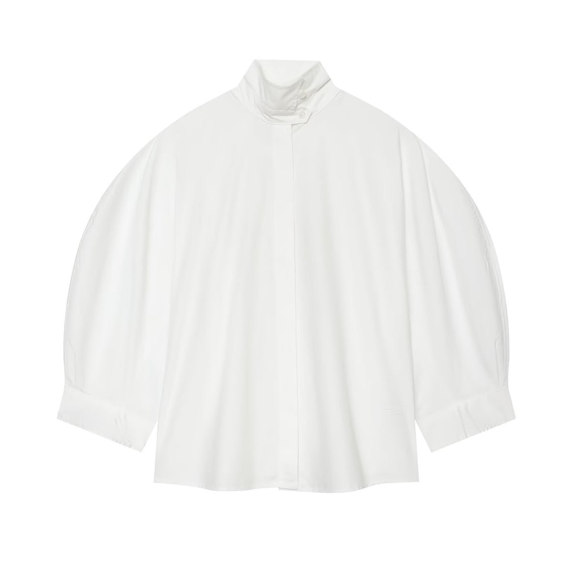 Damen Oversize-Bluse mit Stehkragen und Kimonoärmeln Echoarchiv