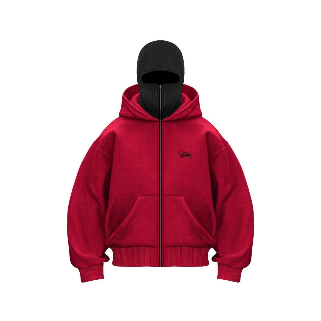 Unisex Kapuzen-Sweatjacke mit vollem Reißverschluss und enganliegender Kapuze – Auréline