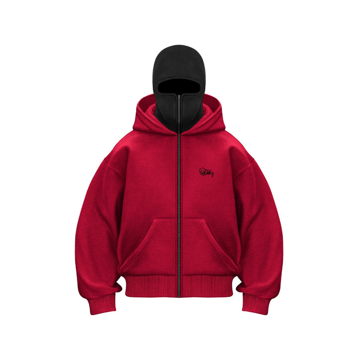 Unisex Kapuzen-Sweatjacke mit vollem Reißverschluss und enganliegender Kapuze – Auréline