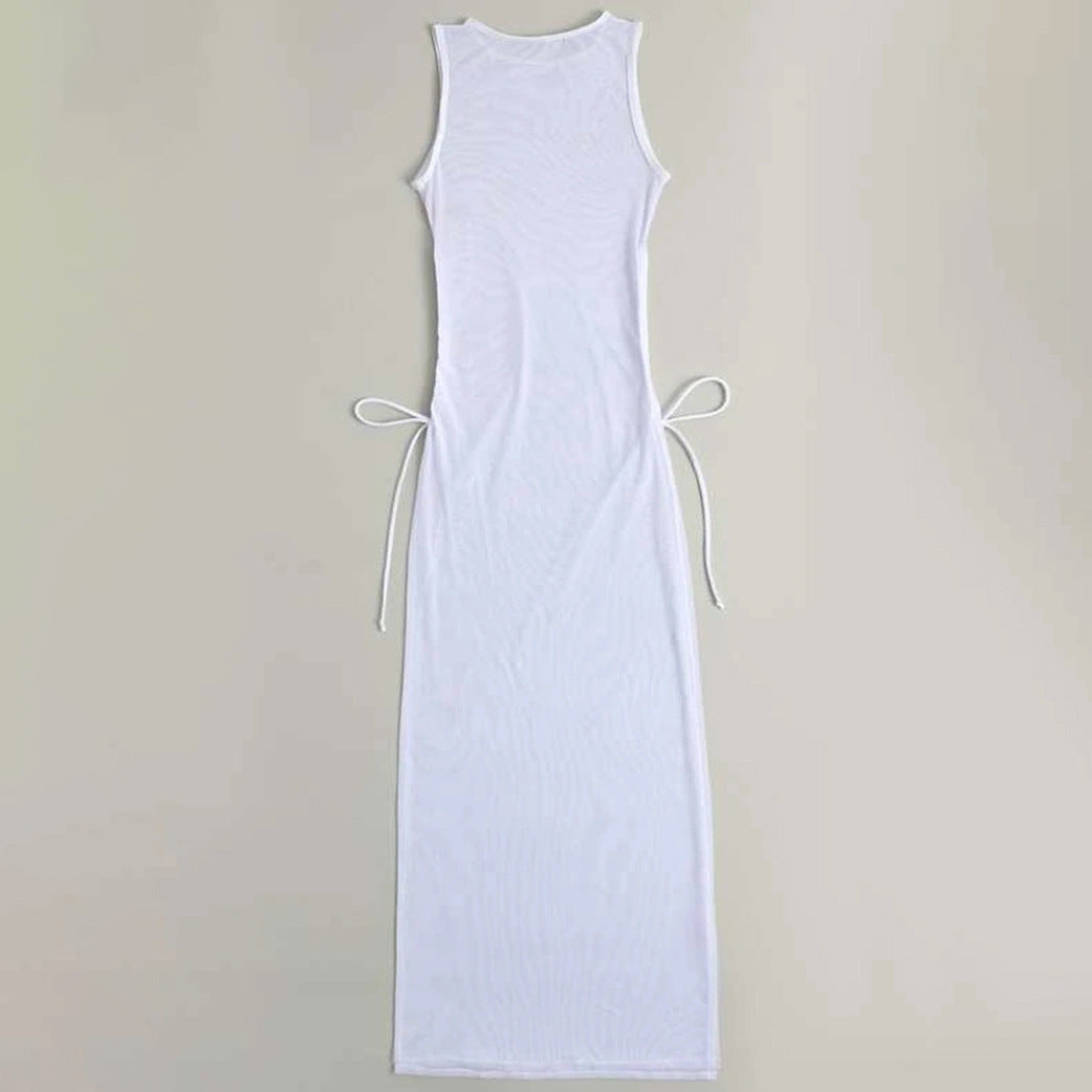 Damen Maxi-Sommerkleid mit seitlichen Bindebändern Echo Archiv