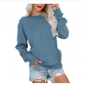 Damen Lockeres Sweatshirt mit Rundhalsausschnitt und Kängurutasche Echo Archiv