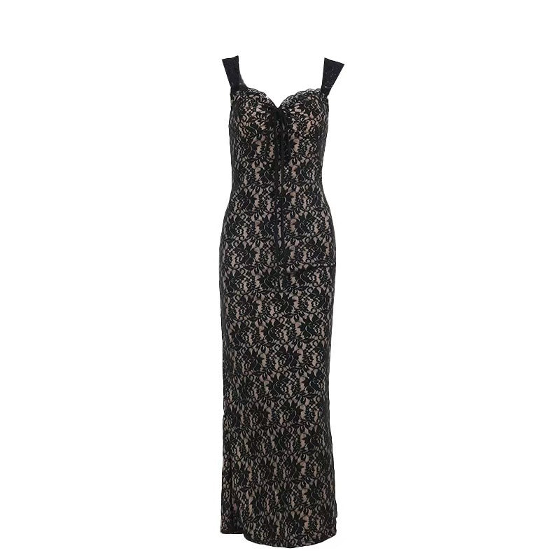 Damen Langärmliges Spitzenkleid mit figurbetontem Design und eleganten Details Echo Archiv