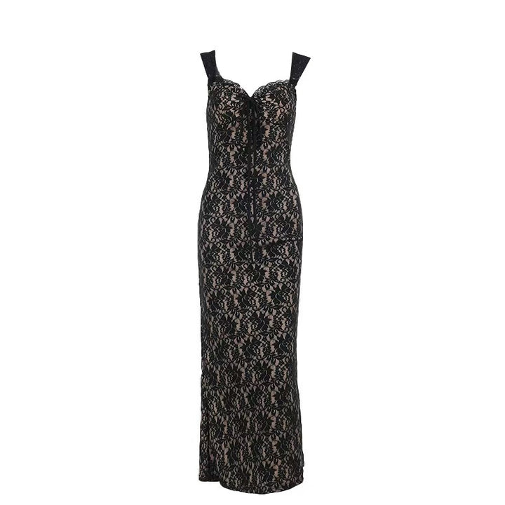 Damen Langärmliges Spitzenkleid mit figurbetontem Design und eleganten Details Echo Archiv