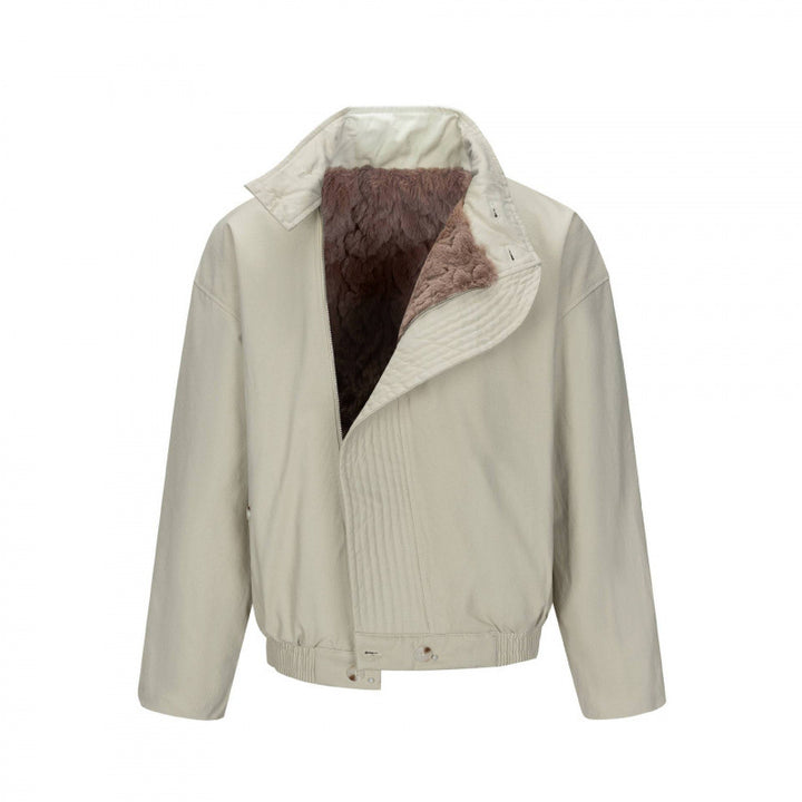 Herren Asymmetrische Kurzjacke mit Stehkragen, gesteppter Frontblende und elastischem Saum Echo Archiv