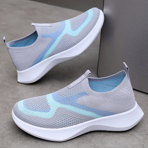 Damen nan nahtloser Strick-Sockensneaker mit elastischem Einstieg, atmungsaktiver Mesh-Struktur und leichter EVA-Dämpfung Echo Archiv