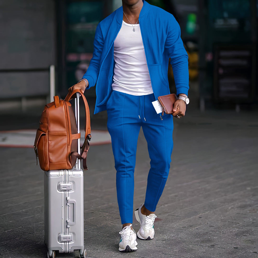 Herren sportliche Freizeitanzugjacke mit passender Hose Echoarchiv