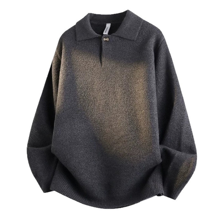 Herren Lässiger Strickpullover mit Polokragen – Norvane