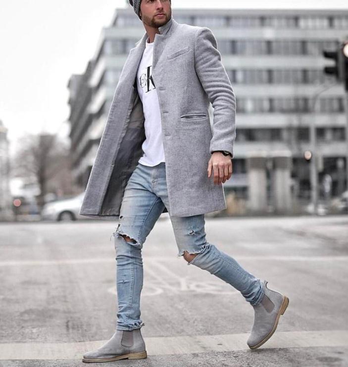 Herren elegante Wolljacke Echoarchiv