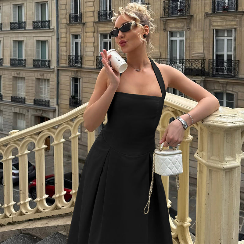 Damen Edles Maxikleid mit quadratischem Ausschnitt und schmalem Taillenband Echo Archiv