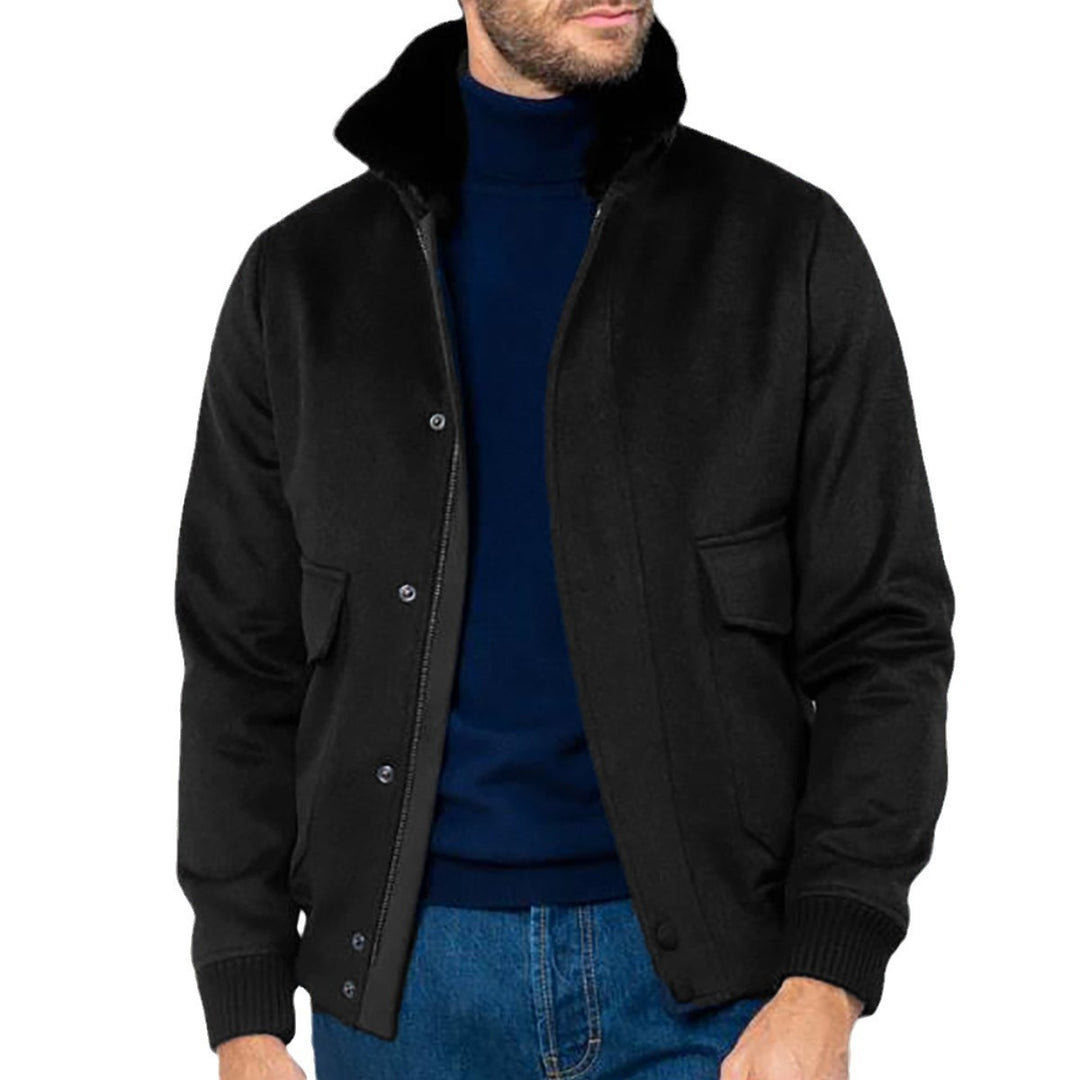 Herren stilvolle Übergangsjacke mit weichem Kragen und praktischen Eingrifftaschen Echoarchiv
