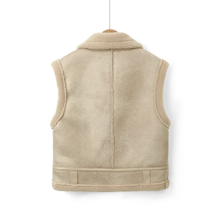 Damen Modische und kuschelige Fleece Weste Echo Archiv
