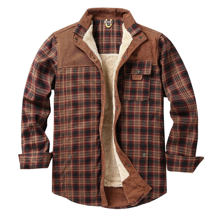 Herren Lässige Flanelljacke mit Teddyfutter Echo Archiv