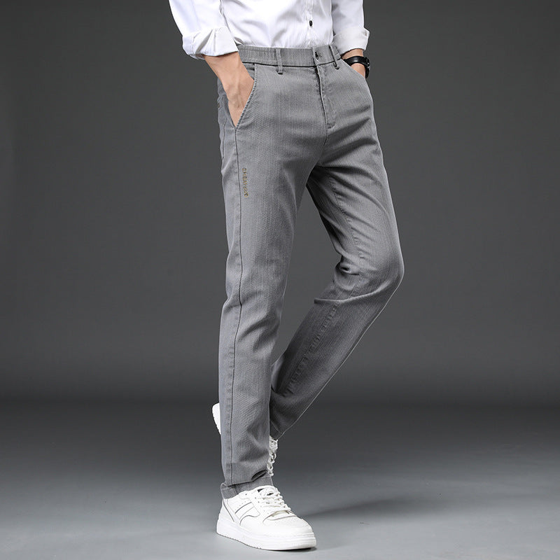 Herren elegante Slim-Fit Freizeithose Echoarchiv