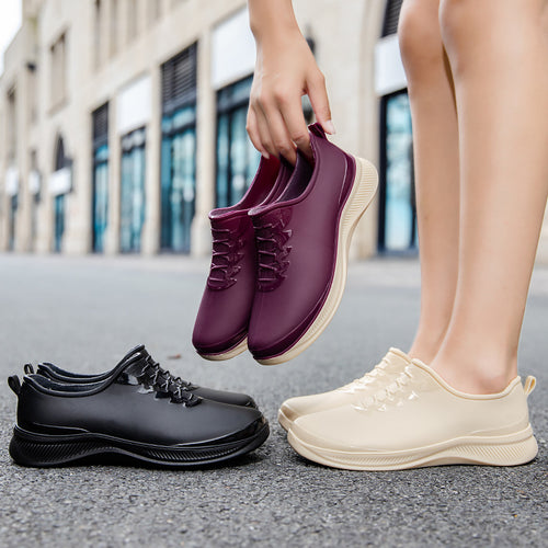 Herren Wasserdichter Slip‑On Gummisneaker mit stoßdämpfender Laufsohle und dezenter Schnüroptik Echoarhiv