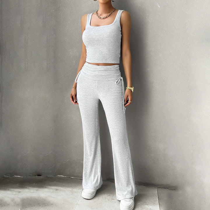 Damen funktionale Kombination aus ärmellosem Top und fließenden Hose Echo Archiv