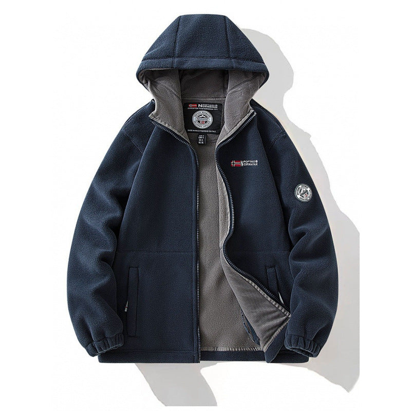 Herren Fleecejacke mit Kapuze Echo Archive 1787797345
