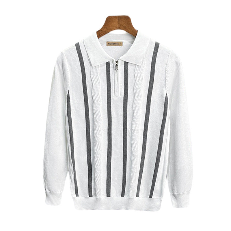 Herren trendiges Langarm-Polo Echo Archiv