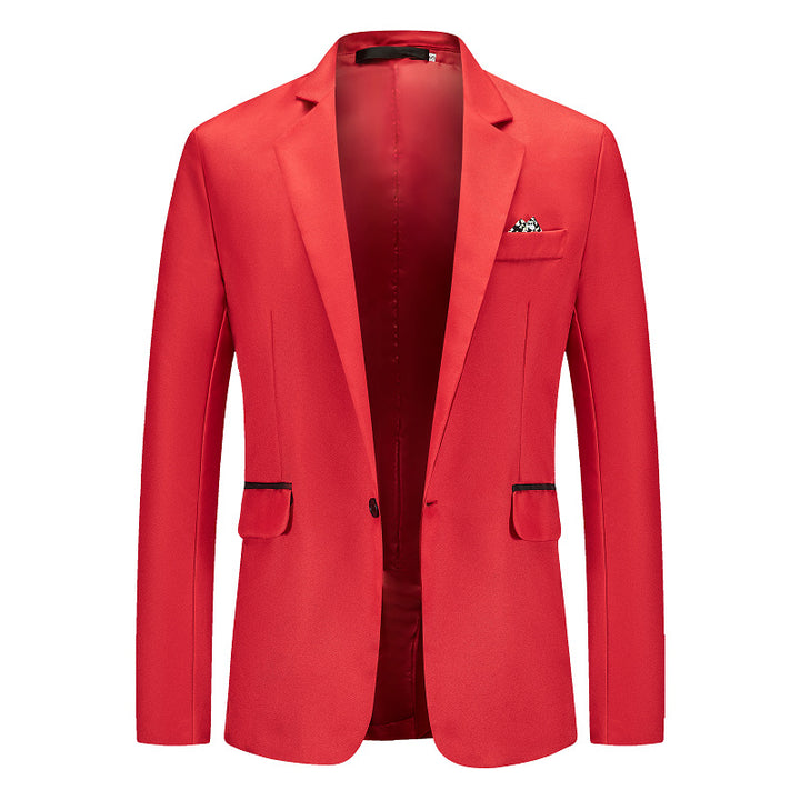 Herren Eleganter Anzugblazer mit feiner Struktur und modernem Schnitt Echoarchiv