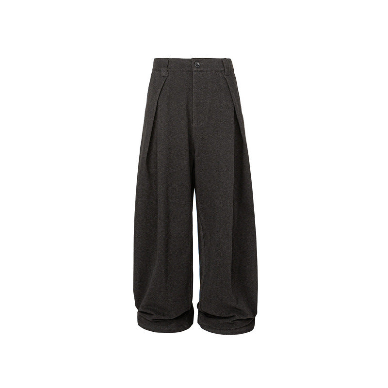Damen Weite Palazzo-Hose mit hoher Taille, Kellerfalten und umgeschlagenem Saum Echo Archiv