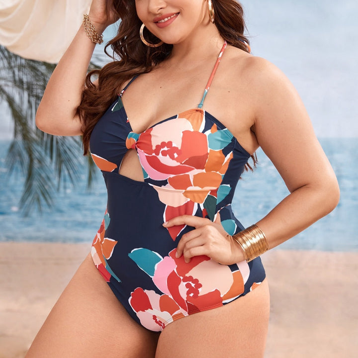 Damen Einteiliger Badeanzug mit floralem Cut-Out-Design Echo Archiv