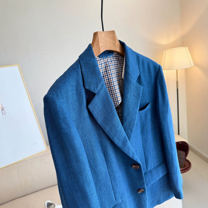Damen Eleganter Blazer aus hochwertigem Leinen Echoarchiv