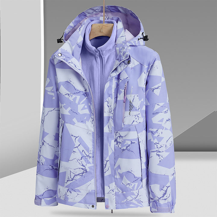Herren Wasserabweisende Outdoor-Jacke mit integrierter Fleece-Innenjacke Echo Archiv