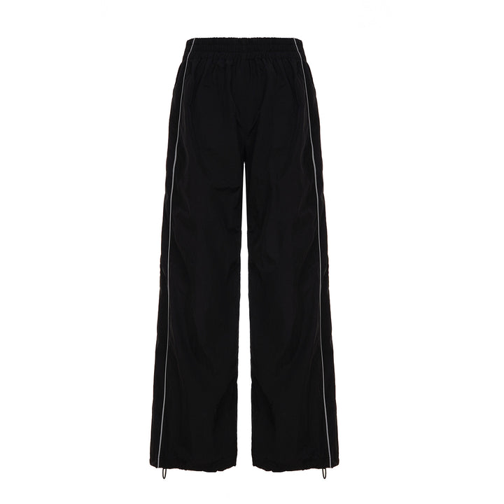 Damen Trendige Relaxed Fit Sporthose mit elastischem Bund und seitlichen Reißverschlüssen Echo Archiv