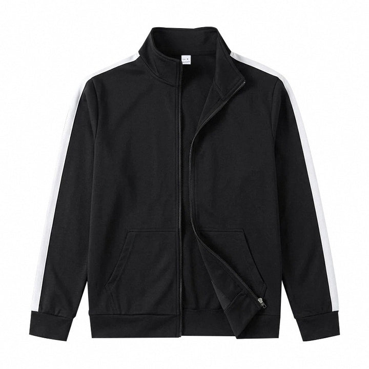 Herren Retro-Trackjacke mit Kontraststreifen und Stehkragen Echoarchiv
