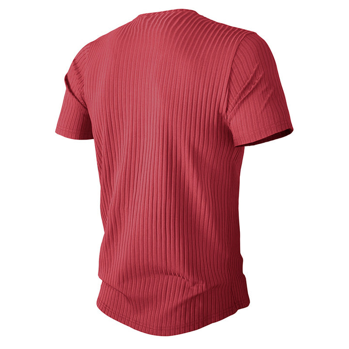 Herren Fitted Rundhalsshirt mit strukturiertem Design und atmungsaktivem Material Echoarchiv
