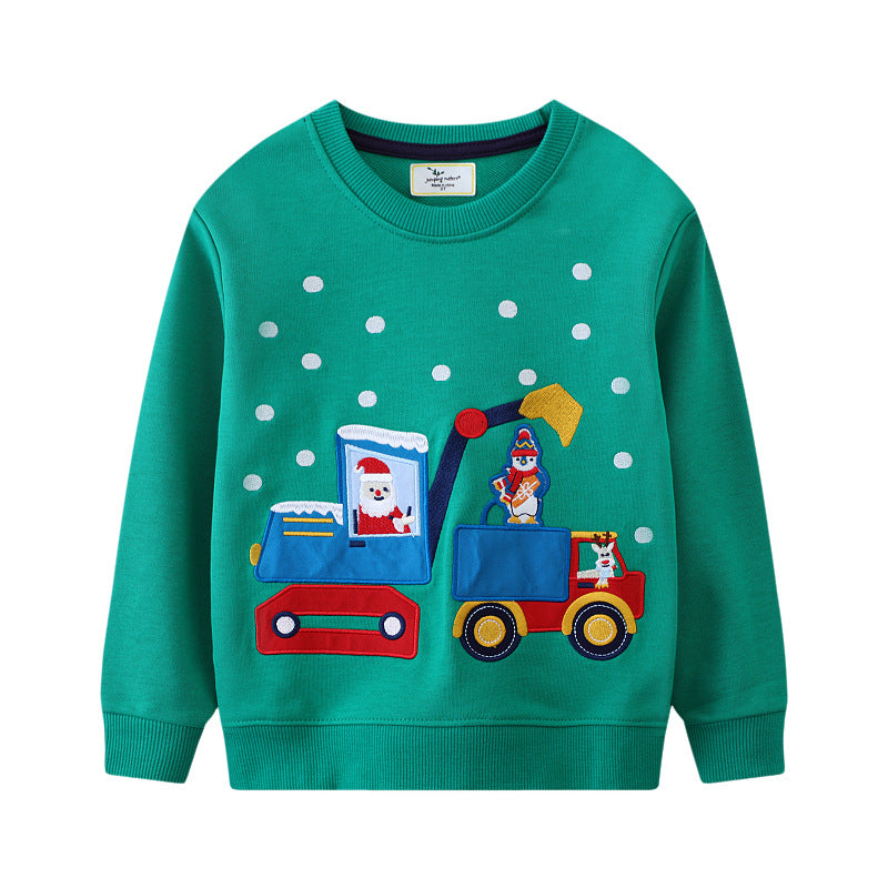 Jungen Sweatshirt mit festlichem Baustellenmotiv Echo Archiv