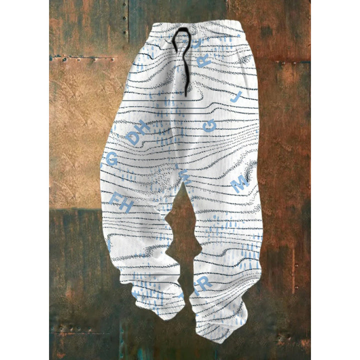 Damen Bequeme Freizeithose mit kreativem Druck Echoarchiv