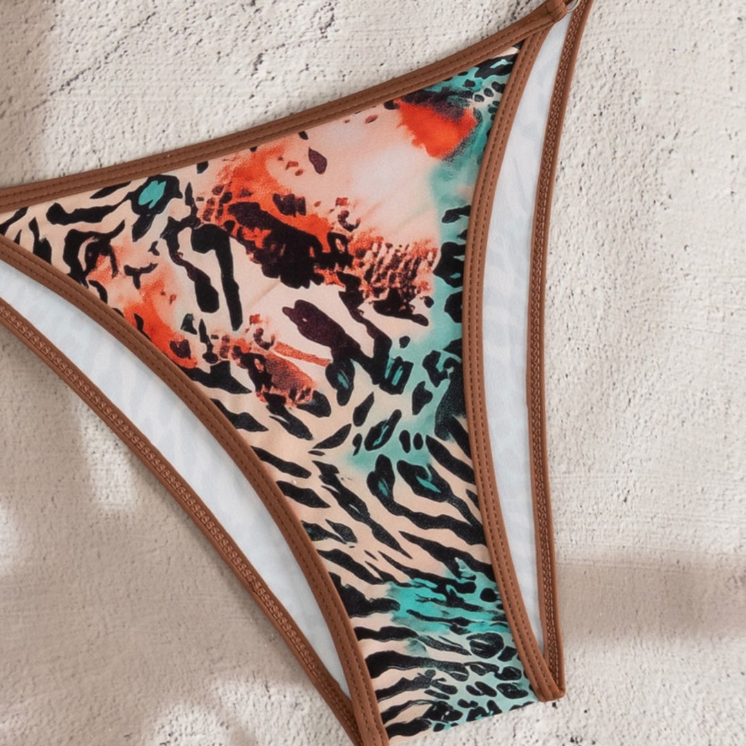 Damen Triangel-Bikini mit animalischem Druck Echo Archiv