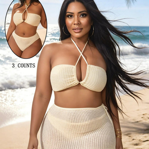 Damen Bandeau-Bikini mit asymmetrischem Rock Echo Archiv