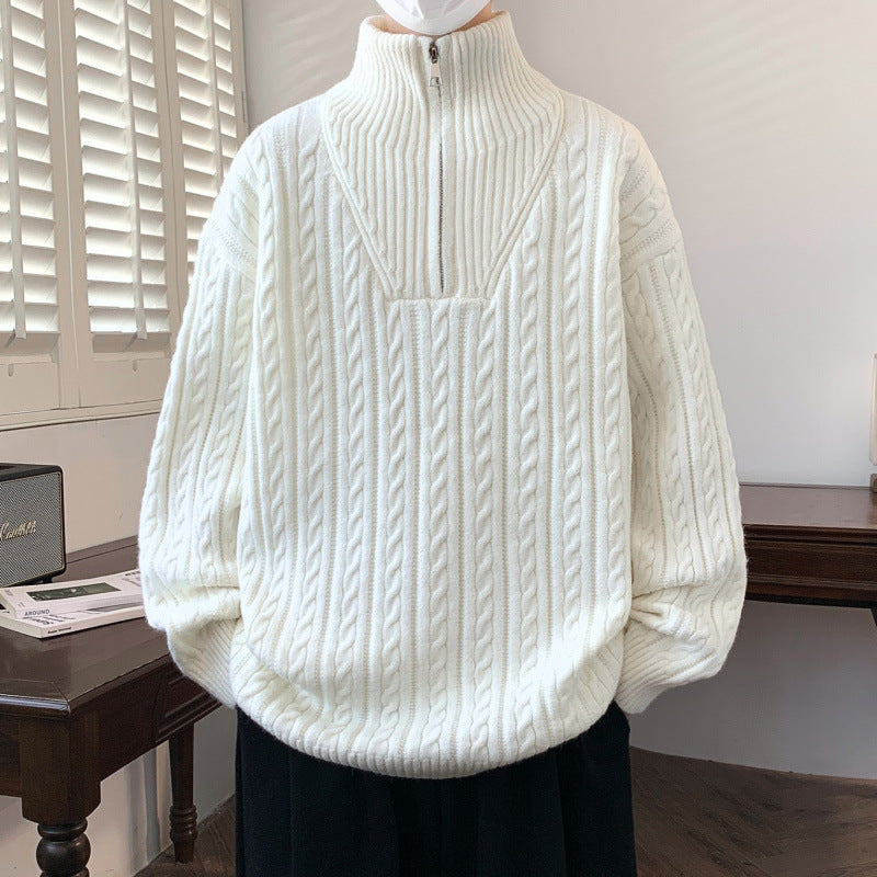 Damen Grobstrickpullover mit Stehkragen – Mavelle