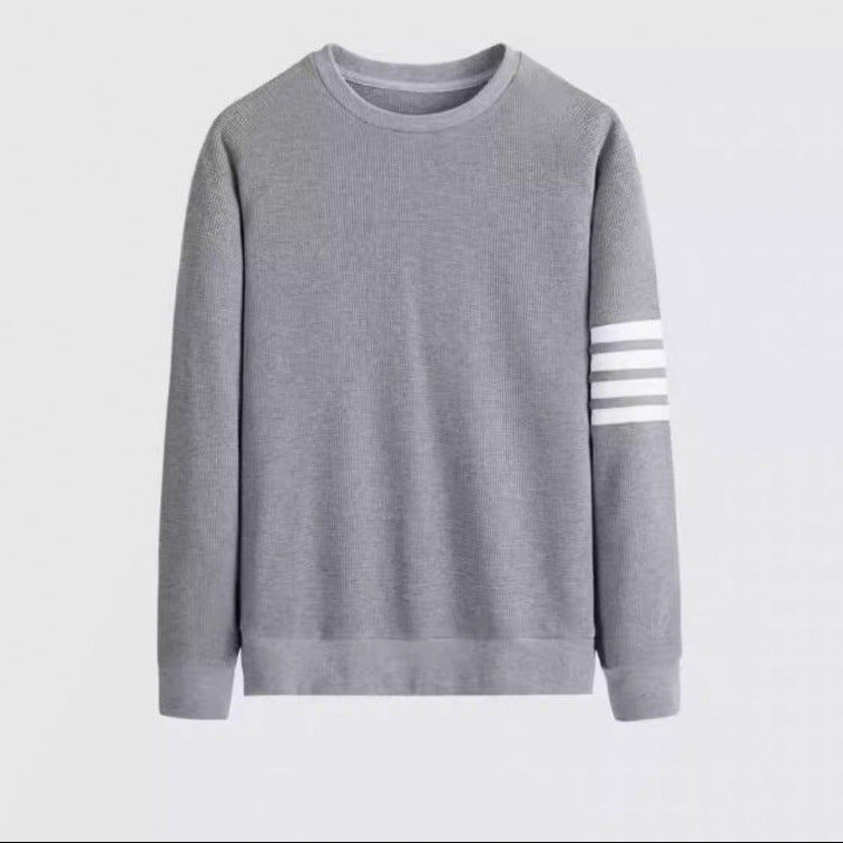Herren modischer Sweatshirt mit sportlichem Streifen-Design – Marzano