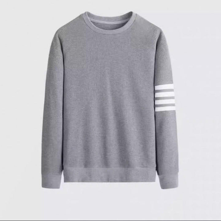 Herren modischer Sweatshirt mit sportlichem Streifen-Design – Marzano