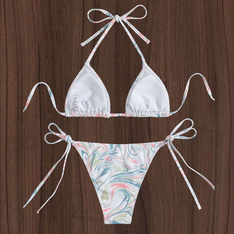 Damen Triangel-Bikini mit verspieltem Bindeband Echo Archiv