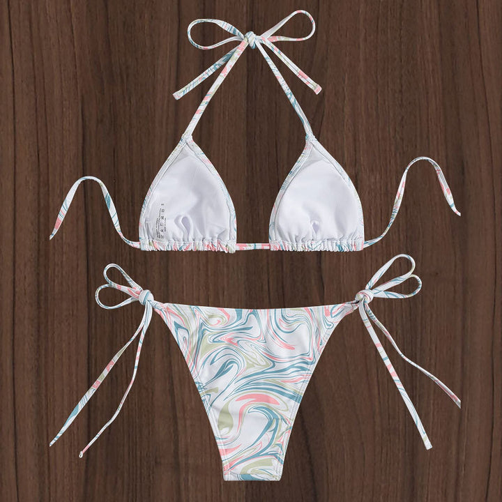 Damen Triangel-Bikini mit verspieltem Bindeband Echo Archiv