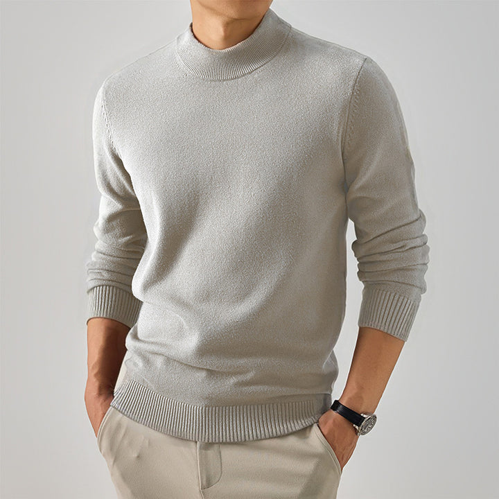 Herren Kurzer Rollkragen-Feinstrickpullover mit schmaler Silhouette Echo Archiv