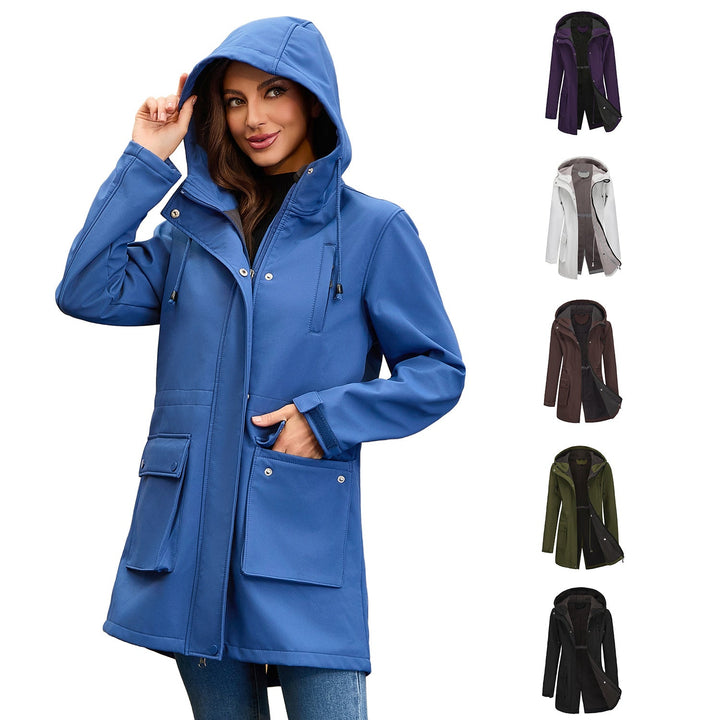 Damen funktionale Outdoor-Jacke mit verstellbarem Taillenzug und Innenfutter Echoarchiv