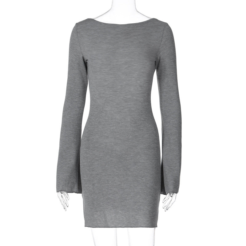 Damen langärmliges Mini-Kleid mit elegantem Schnitt Echo Archiv